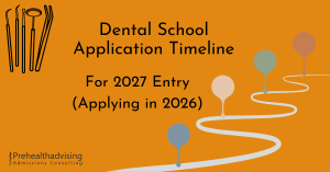 Graphic title of Dental School Application Timeline 2026-27 Blog Post